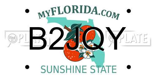 B2JQY Florida License Plate