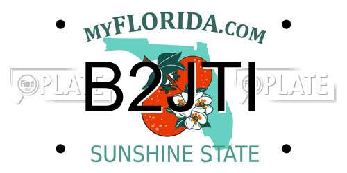 B2JTI Florida License Plate