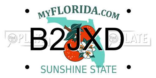 B2JXD Florida License Plate