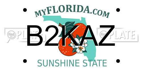 B2KAZ Florida License Plate
