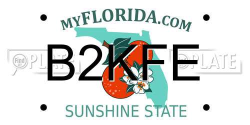 B2KFE Florida License Plate