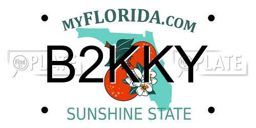 B2KKY Florida License Plate