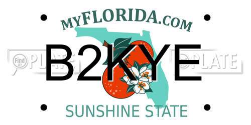B2KYE Florida License Plate