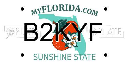 B2KYF Florida License Plate