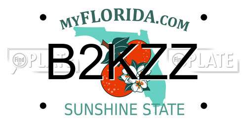 B2KZZ Florida License Plate