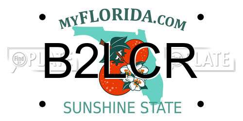 B2LCR Florida License Plate