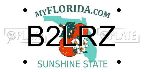 B2LRZ Florida License Plate