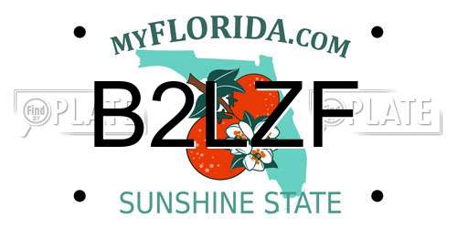 B2LZF Florida License Plate
