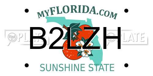 B2LZH Florida License Plate