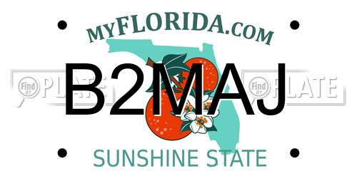 B2MAJ Florida License Plate