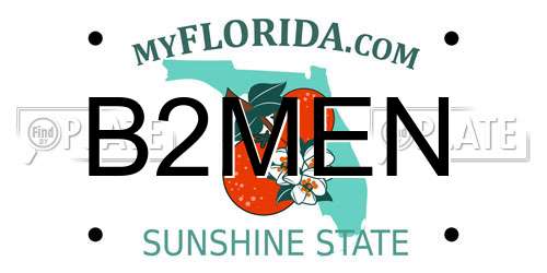 B2MEN Florida License Plate