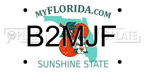 B2MJF Florida License Plate