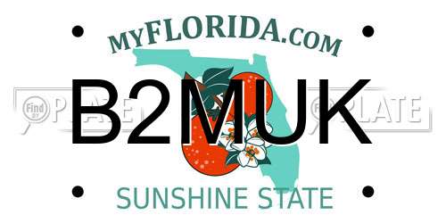 B2MUK Florida License Plate