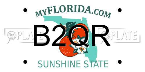 B2QR Florida License Plate