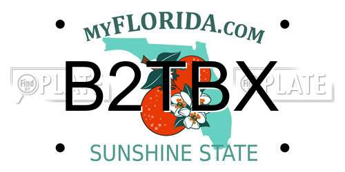 B2TBX Florida License Plate