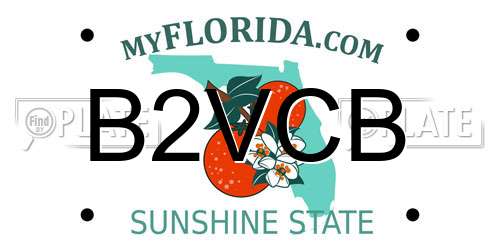 B2VCB Florida License Plate