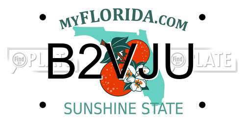 B2VJU Florida License Plate