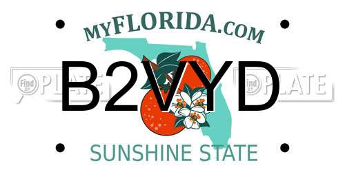 B2VYD Florida License Plate