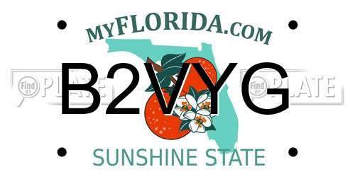 B2VYG Florida License Plate