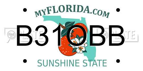 B31OBB Florida License Plate