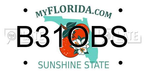 B31OBS Florida License Plate