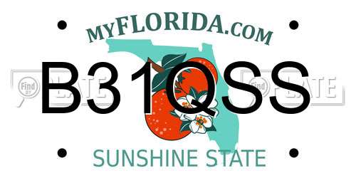 B31QSS Florida License Plate