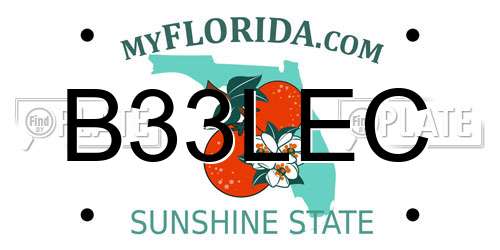 B33LEC Florida License Plate