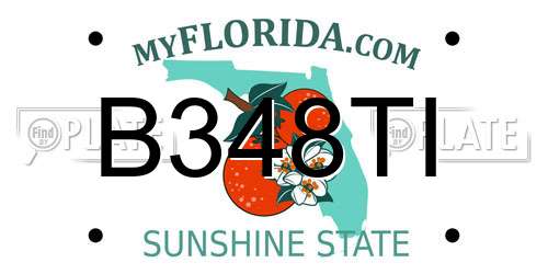 B348TI Florida License Plate