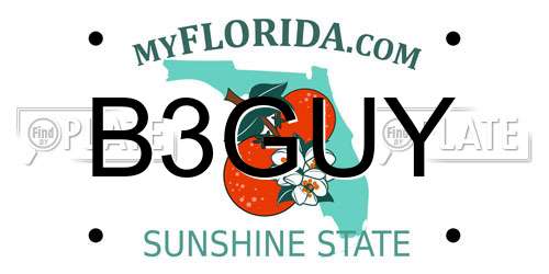 B3GUY Florida License Plate