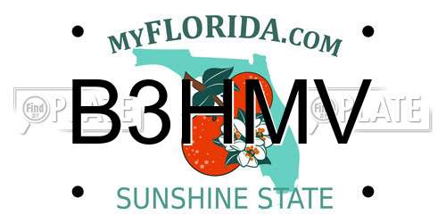 B3HMV Florida License Plate