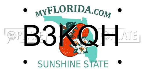 B3KQH Florida License Plate