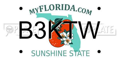 B3KTW Florida License Plate