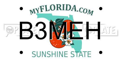 B3MEH Florida License Plate