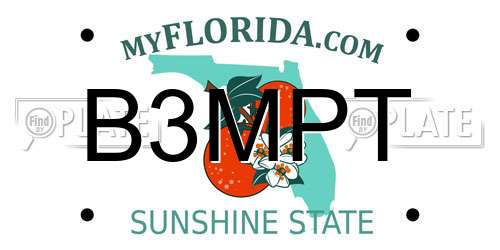 B3MPT Florida License Plate
