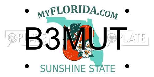 B3MUT Florida License Plate