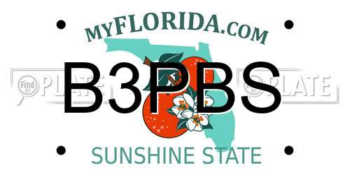 B3PBS Florida License Plate