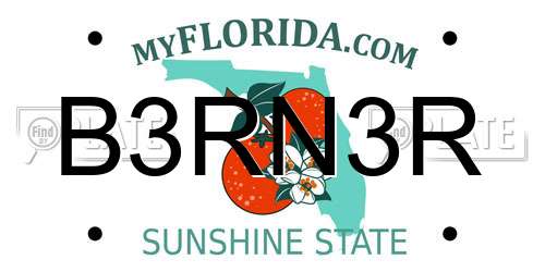 B3RN3R Florida License Plate