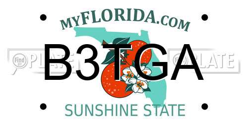 B3TGA Florida License Plate
