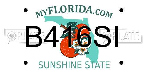 B416SI Florida License Plate