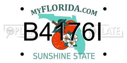 B4176I Florida License Plate
