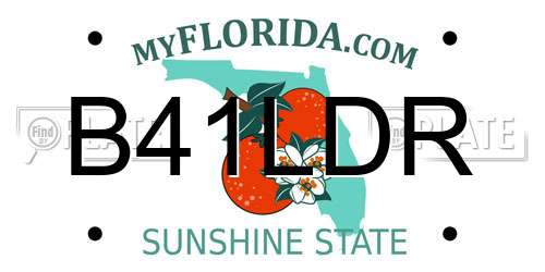 B41LDR Florida License Plate