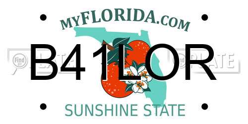B41LOR Florida License Plate