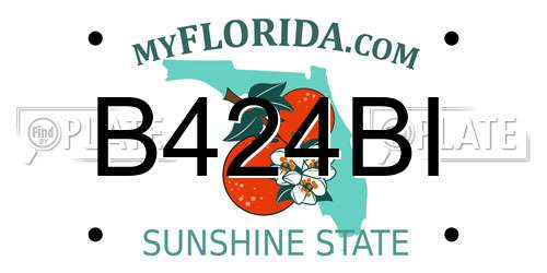 B424BI Florida License Plate