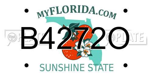 B4272O Florida License Plate