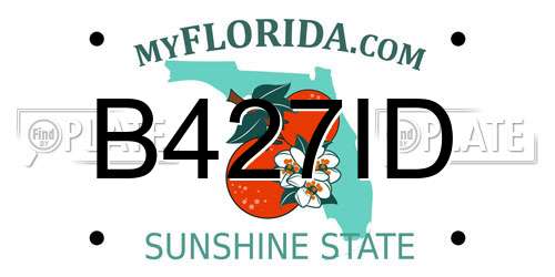 B427ID Florida License Plate