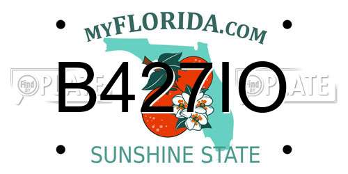 B427IO Florida License Plate