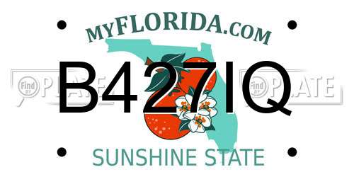 B427IQ Florida License Plate