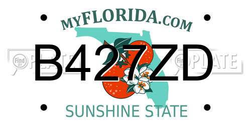 B427ZD Florida License Plate