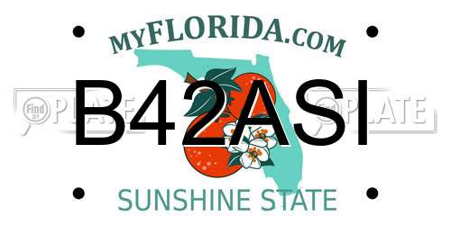 B42ASI Florida License Plate
