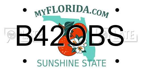 B42OBS Florida License Plate